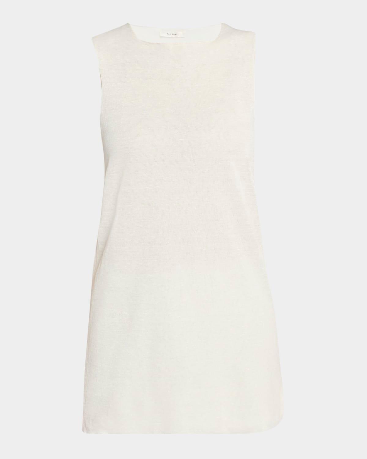 jaylen linen sleeveless tunic top