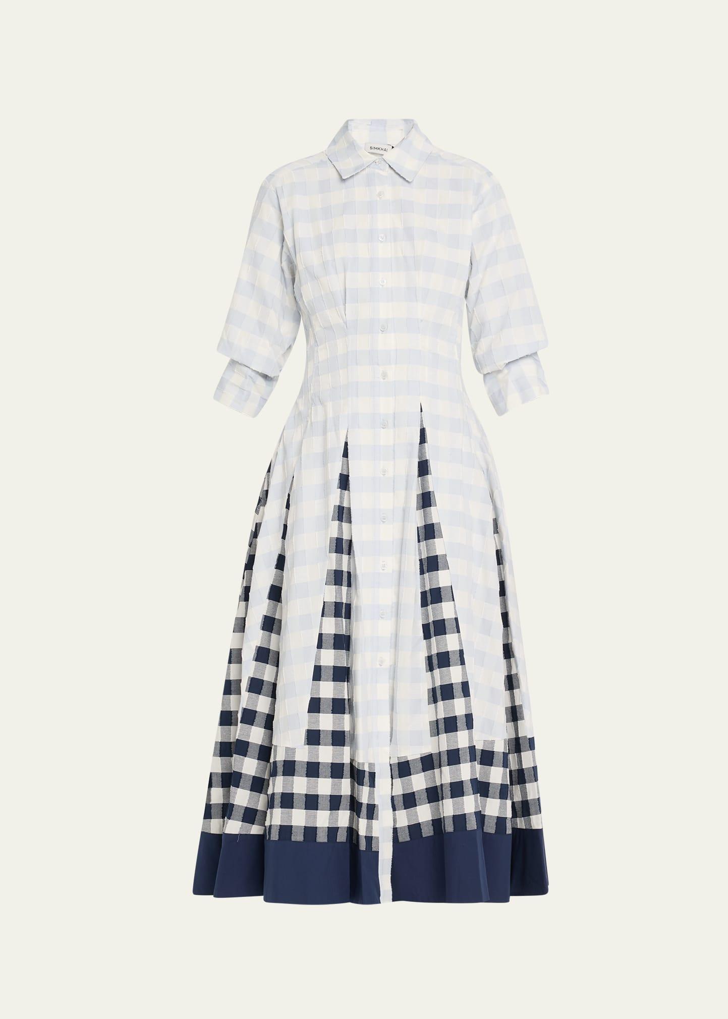 jazz pintuck midi dress