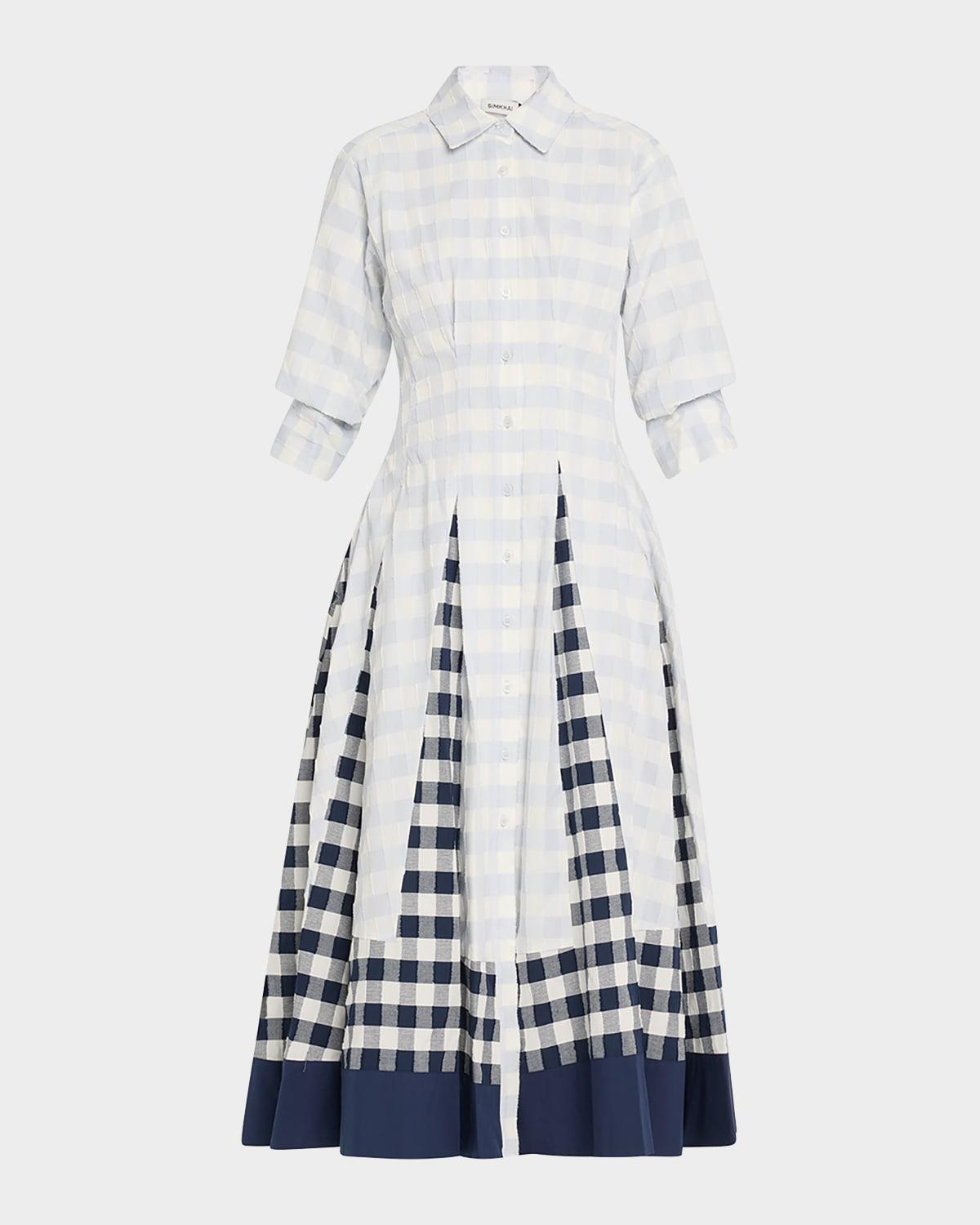 jazz pintuck midi dress