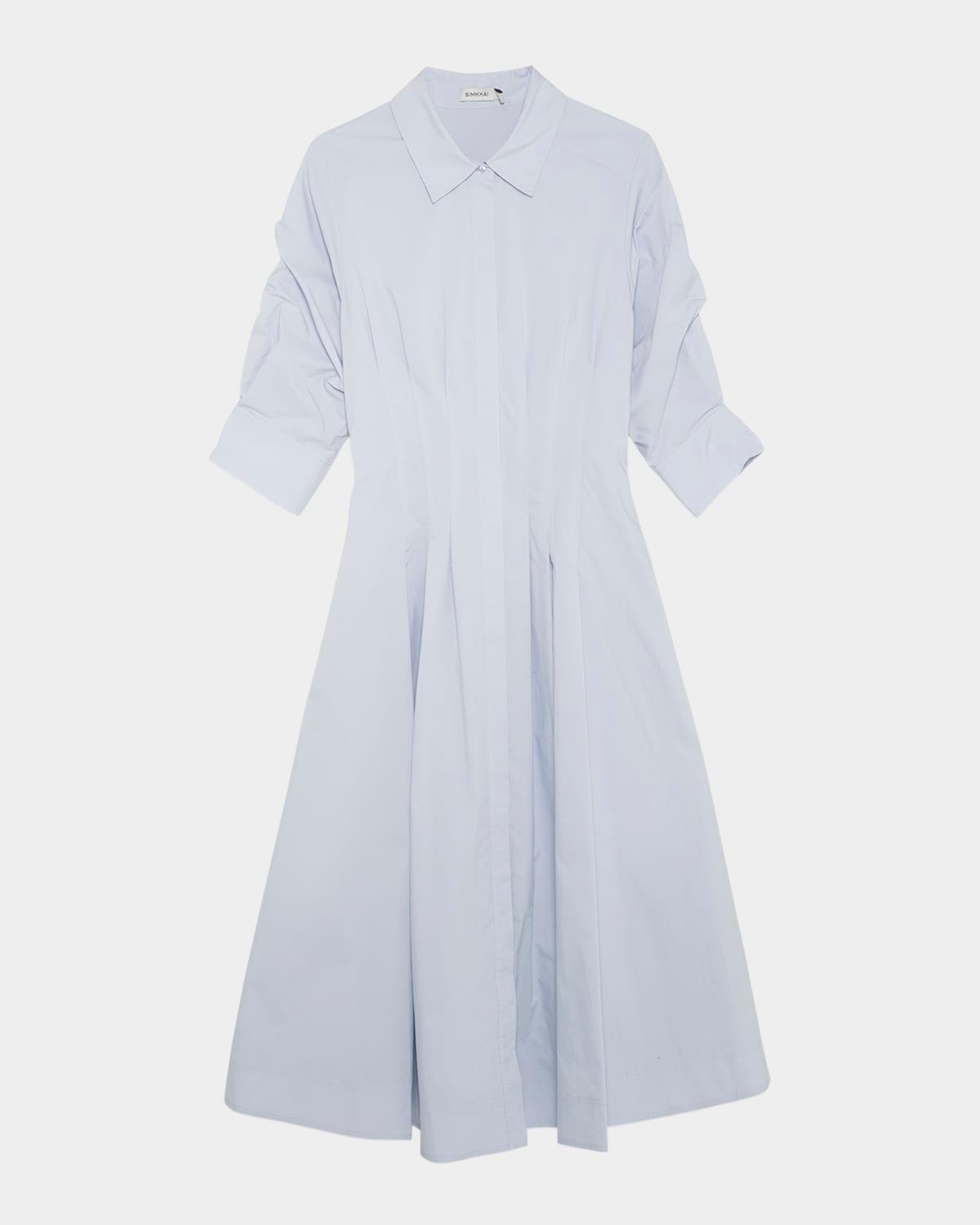 jazz pintuck midi dress