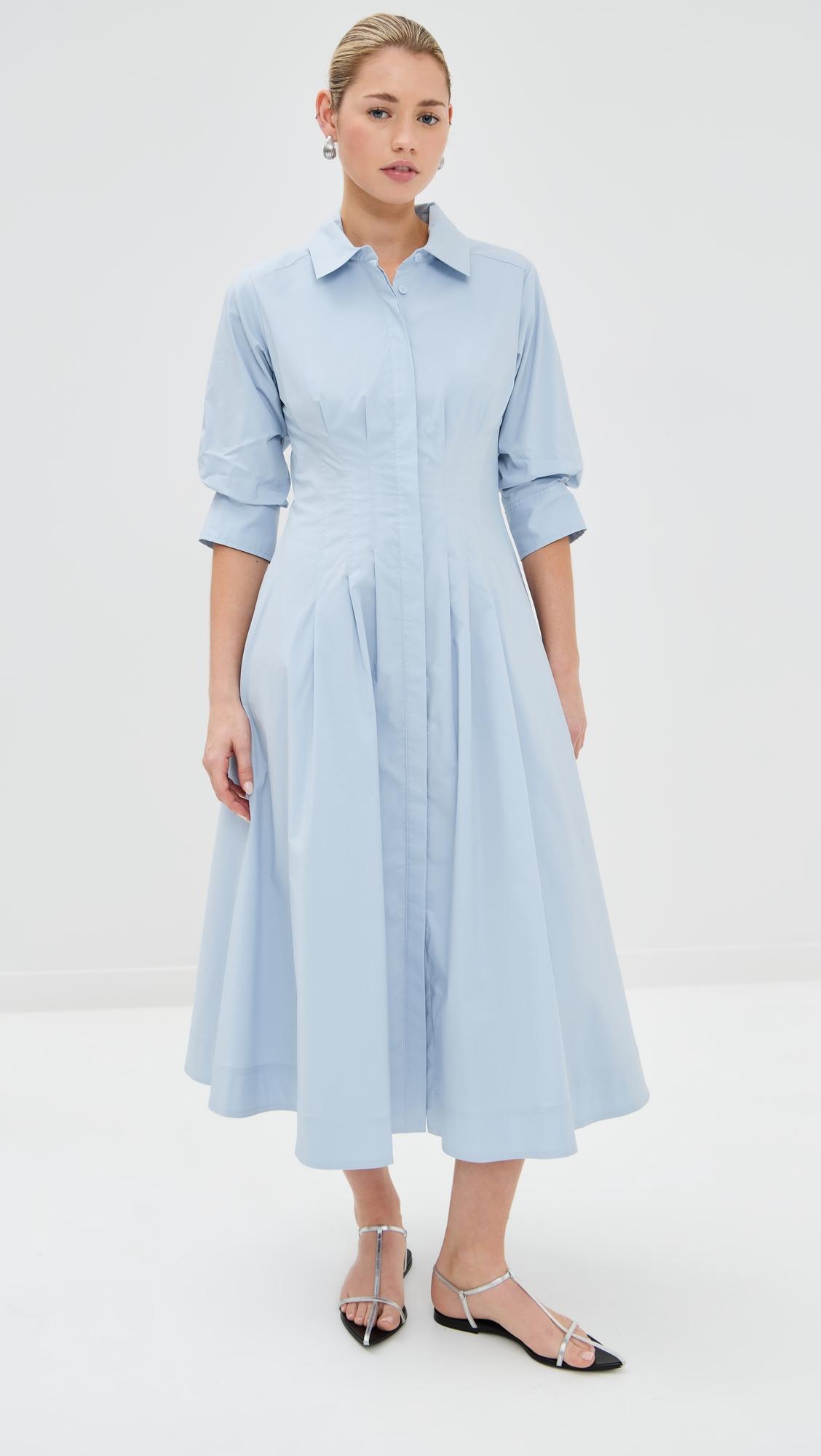 jazz pintuck midi dress