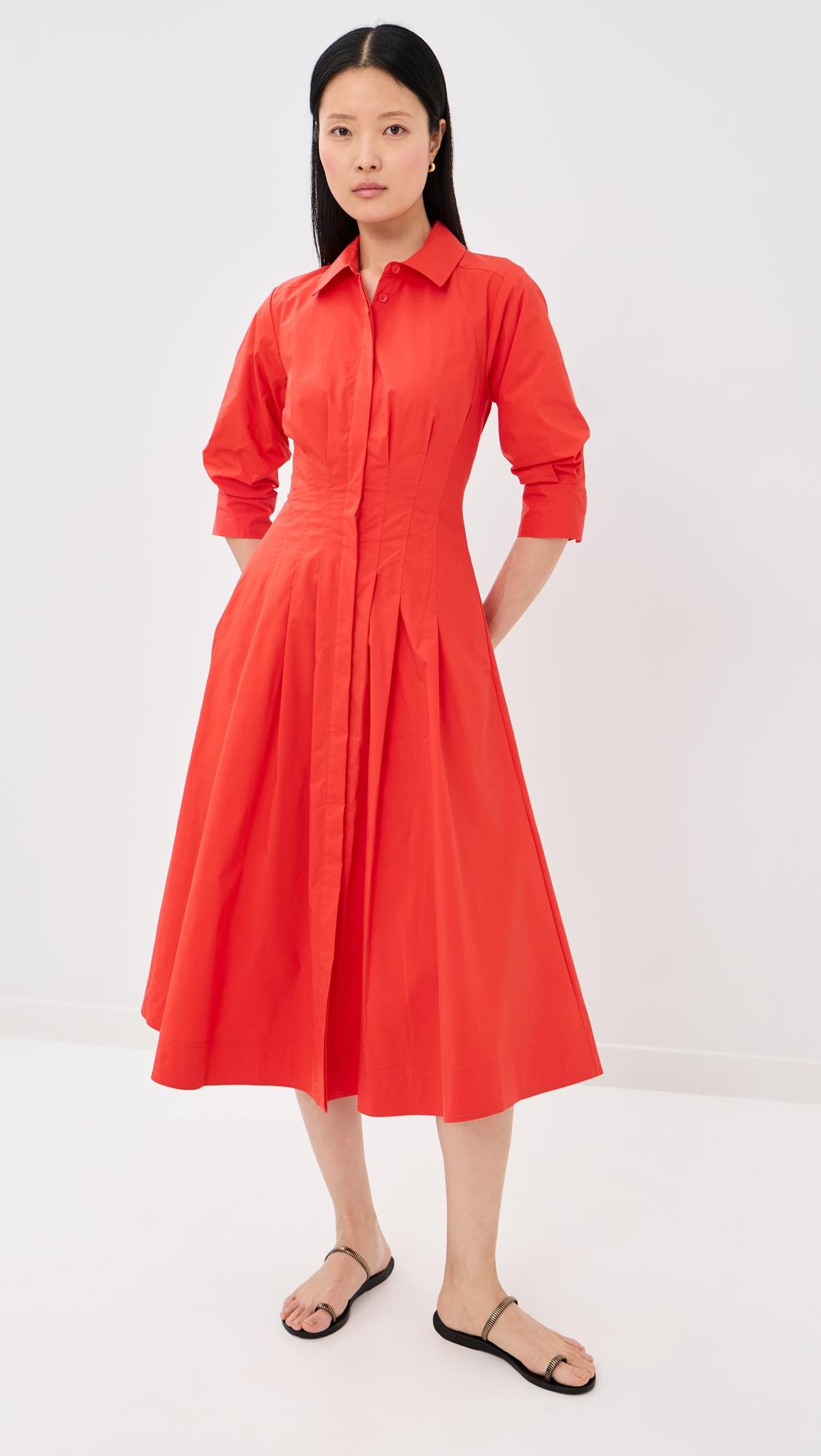 jazz pintuck midi dress