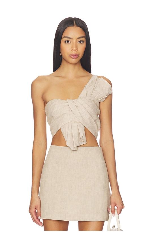 jbq oyster top in beige.