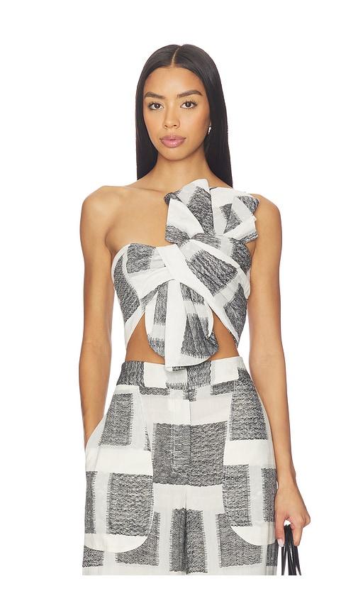 jbq oyster top in black,white.