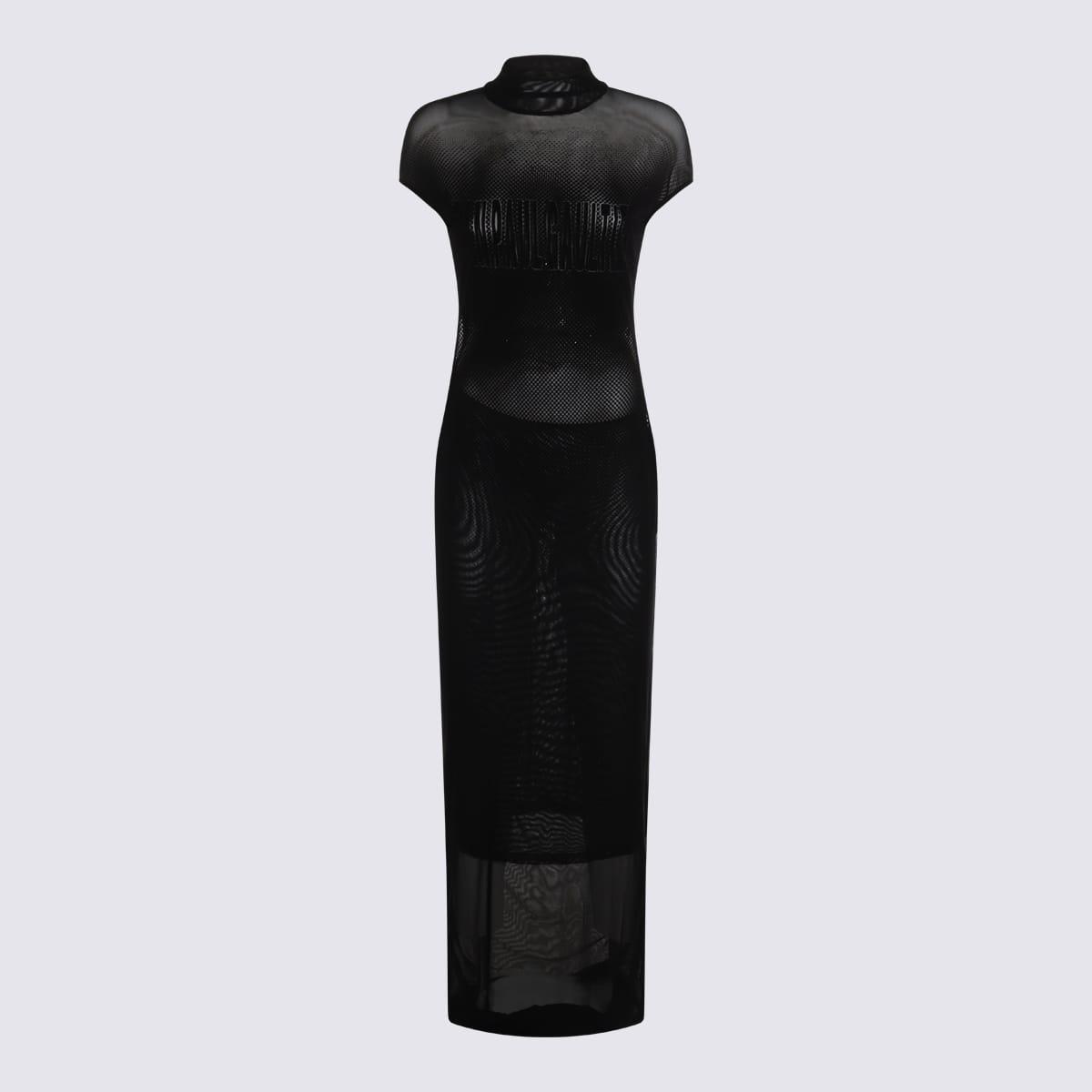 jean paul gaultier black maxi dress