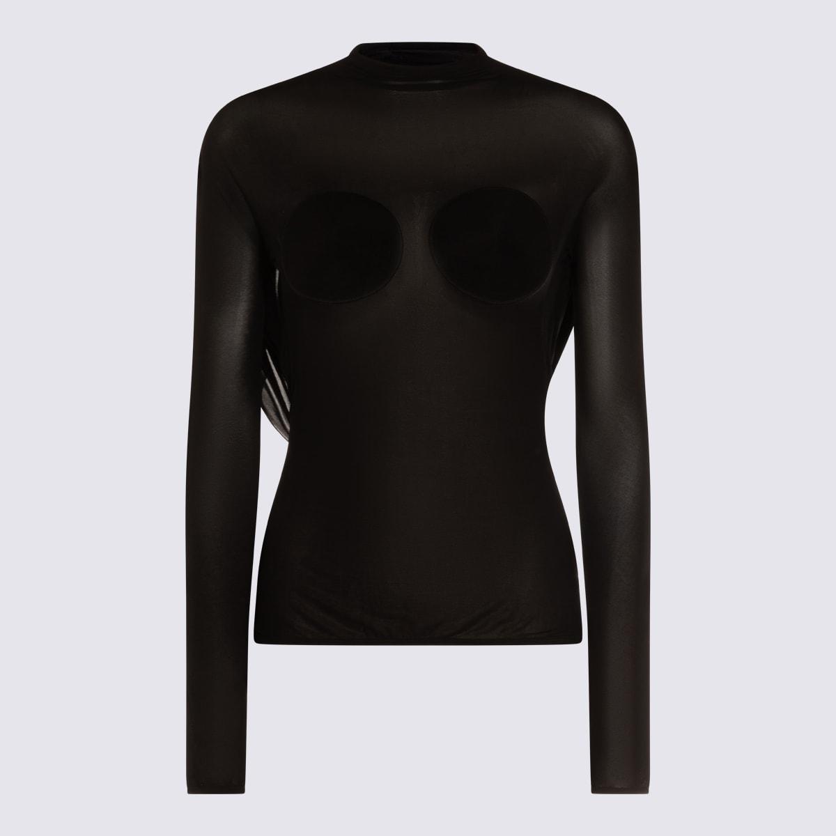 jean paul gaultier black viscose top