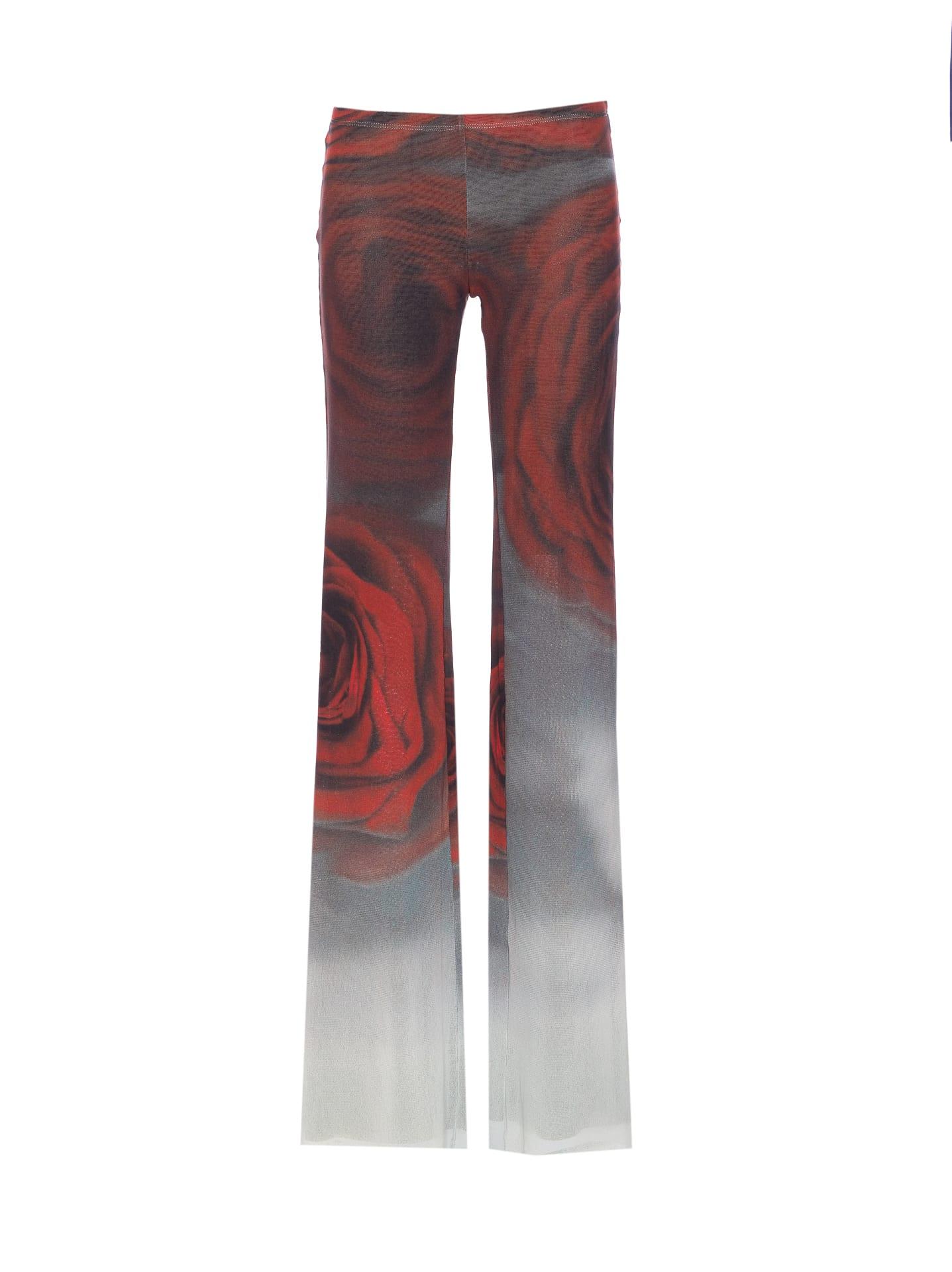 jean paul gaultier blurry roses pants