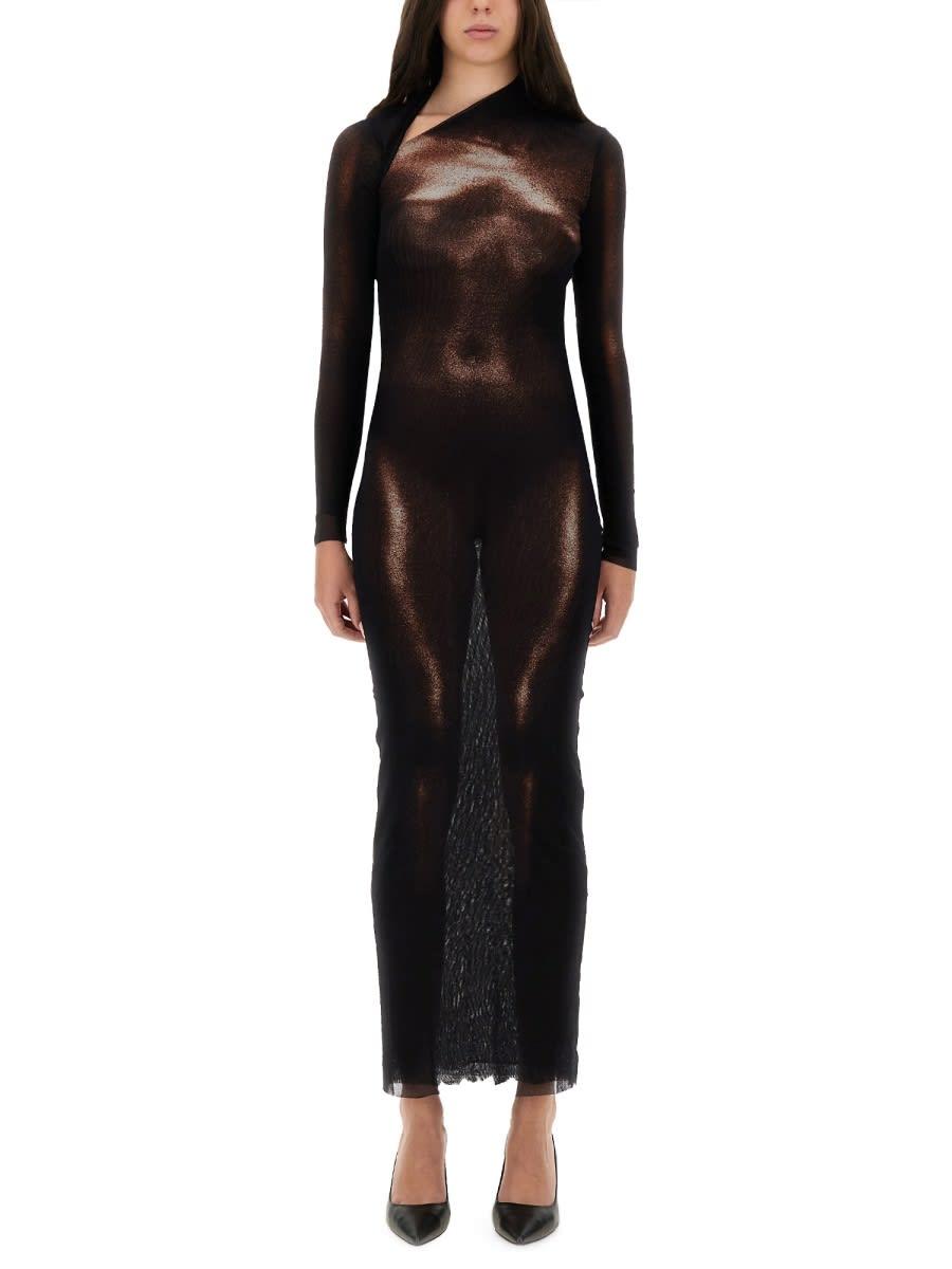 jean paul gaultier body dust print dress