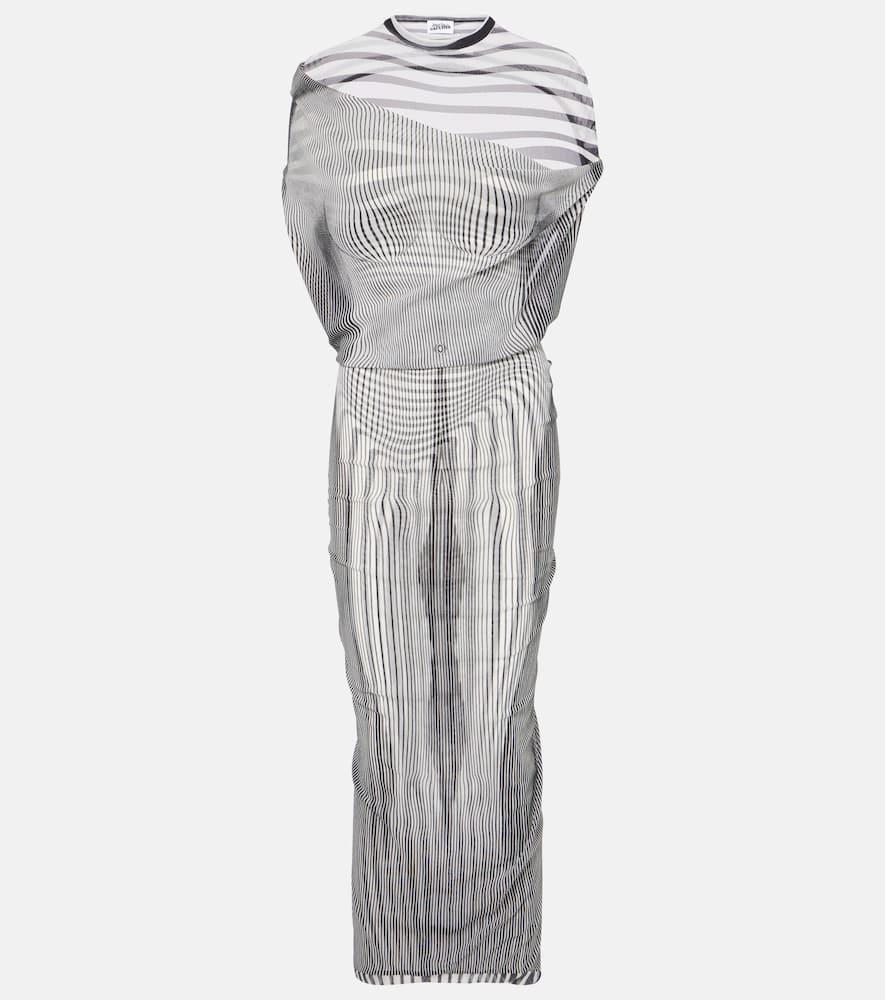 jean paul gaultier body morphing draped tulle maxi dress