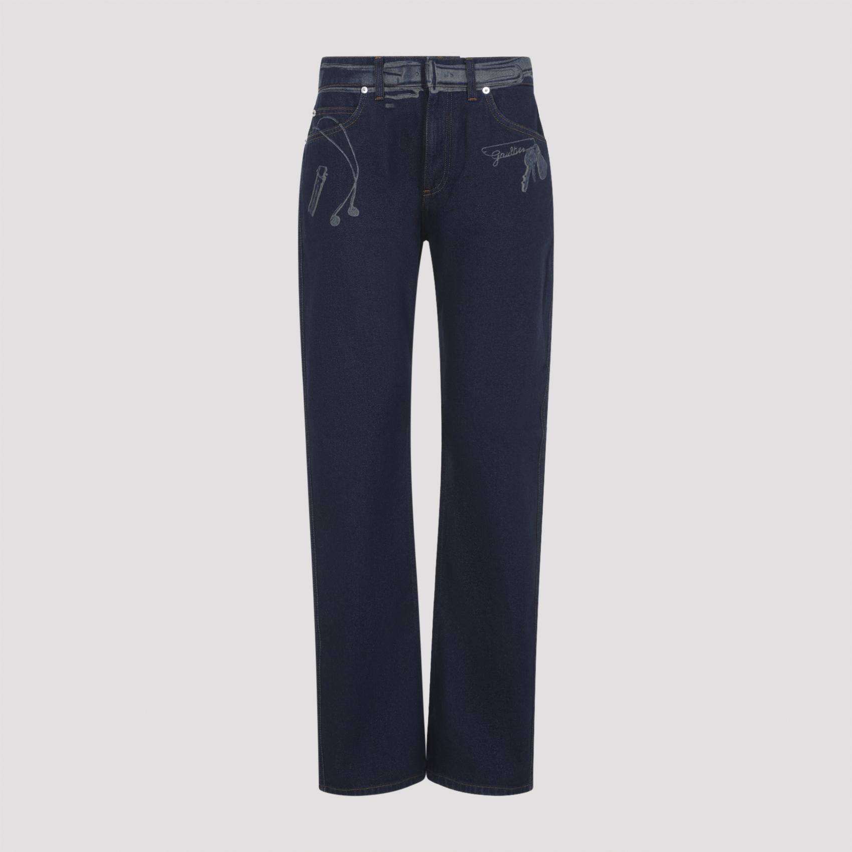 jean paul gaultier cotton jeans blue - women