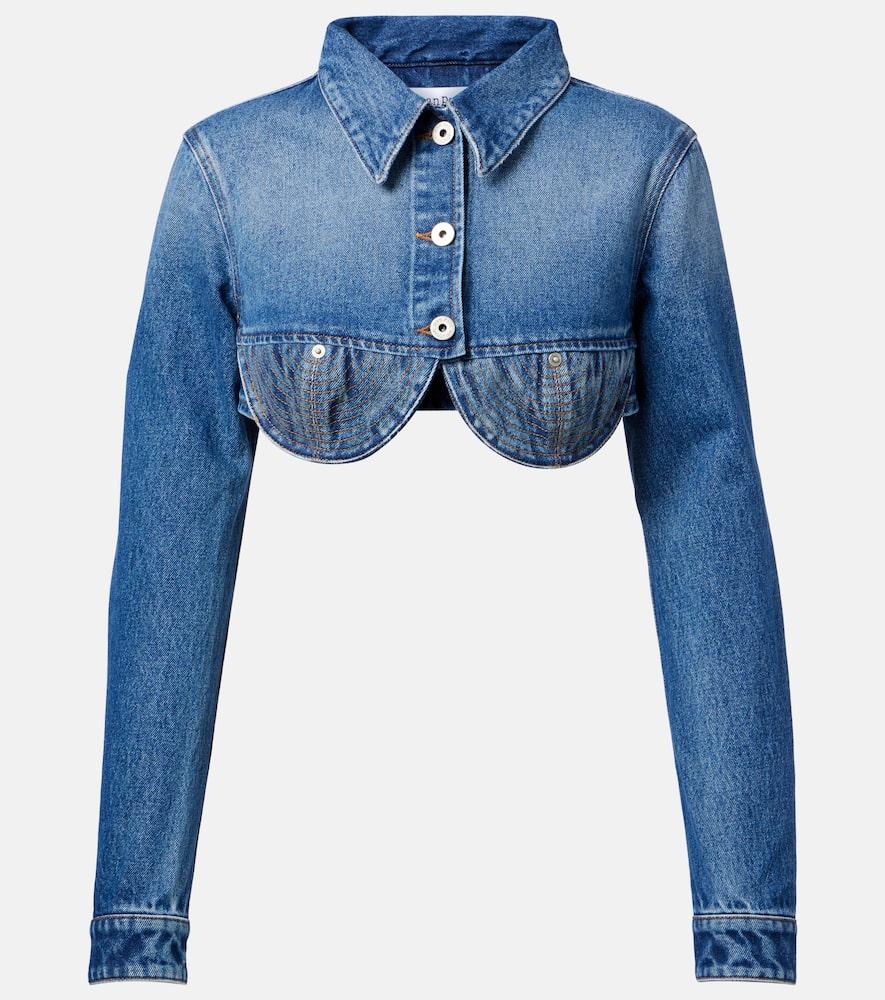 jean paul gaultier cropped denim jacket