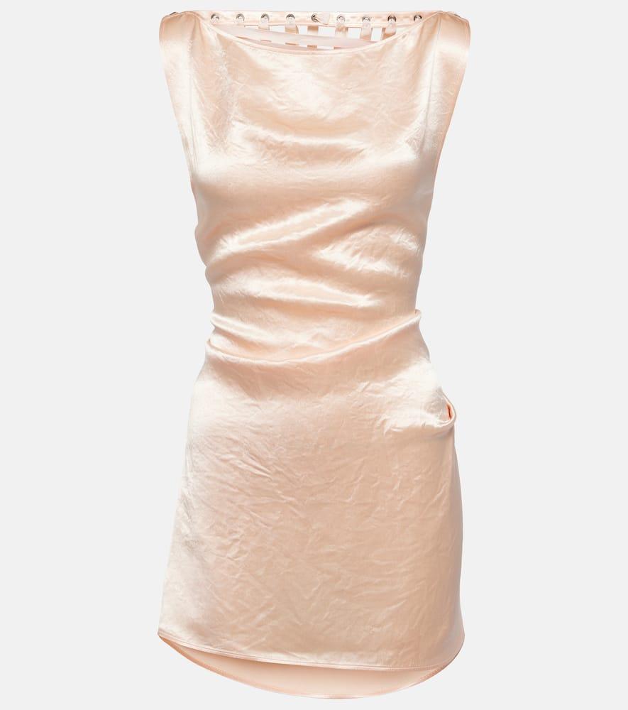 jean paul gaultier deconstructed satin minidress
