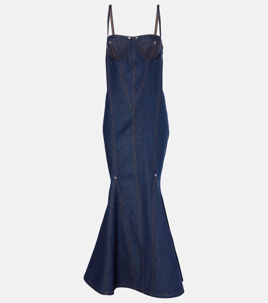 jean paul gaultier denim maxi dress