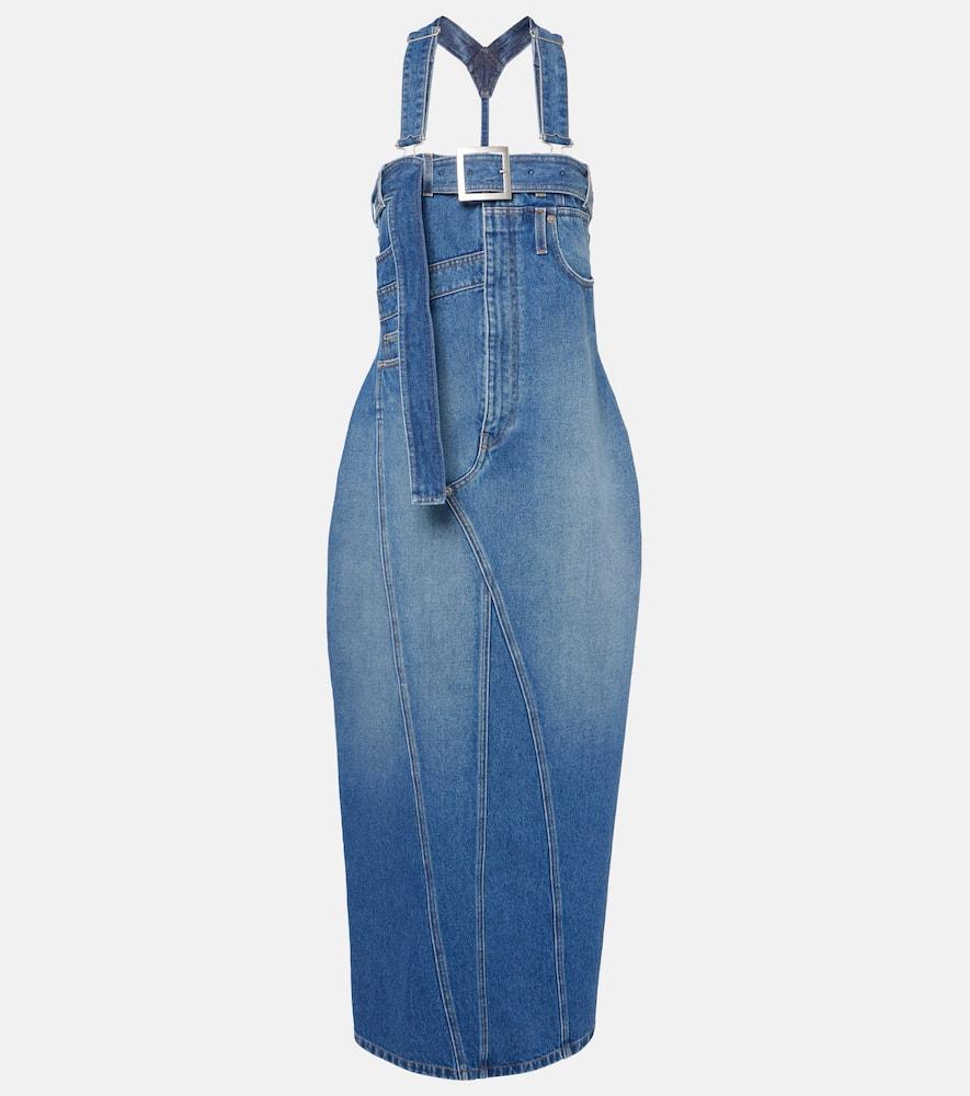 jean paul gaultier denim maxi dress