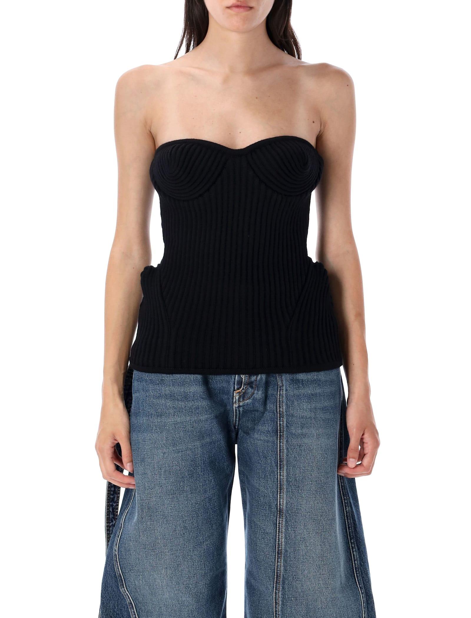 jean paul gaultier knitted bustier top