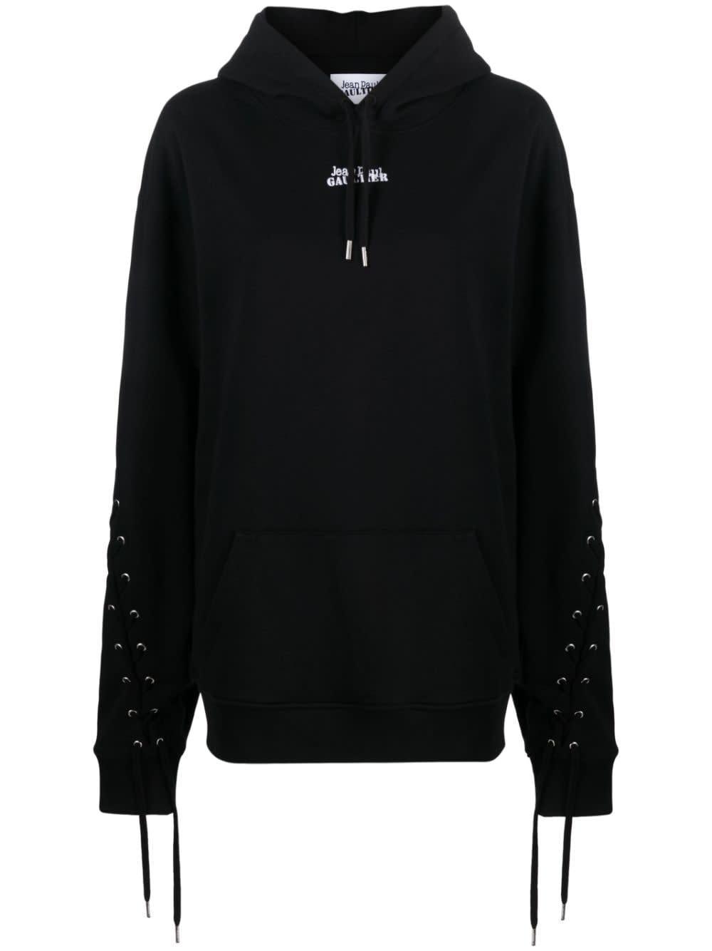 jean paul gaultier logo cotton hoodie