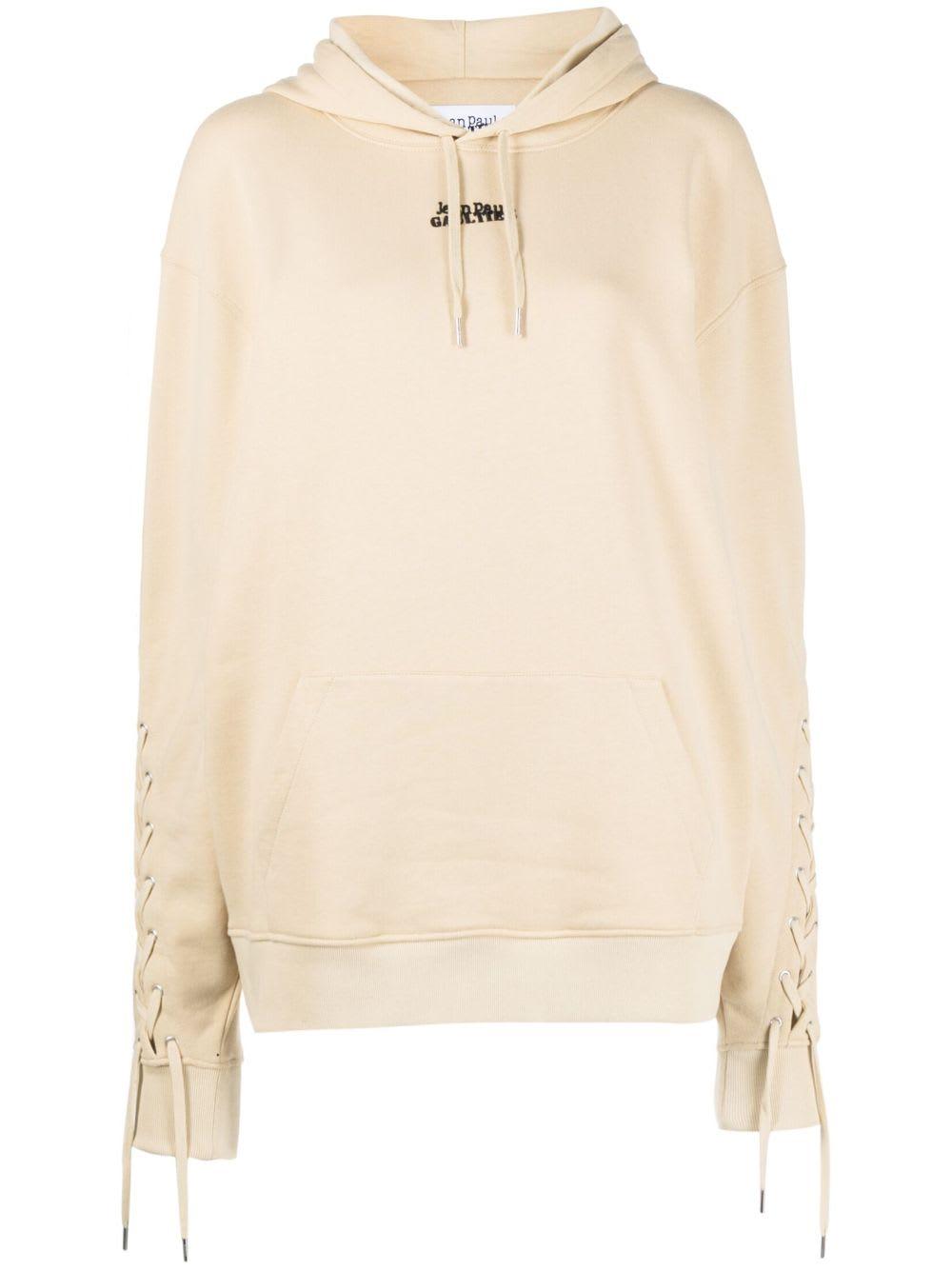 jean paul gaultier logo cotton hoodie