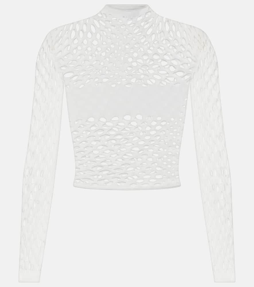 jean paul gaultier mesh crop top