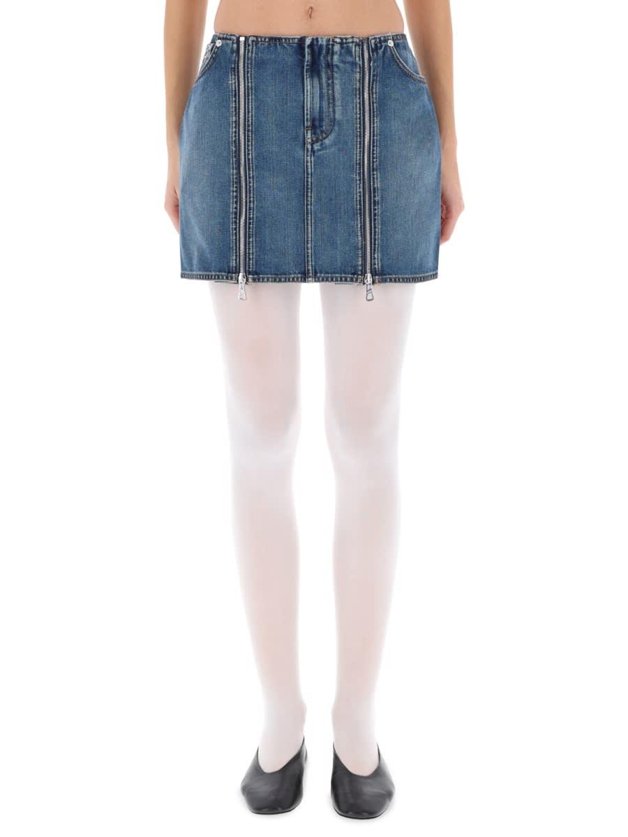 jean paul gaultier miniskirt with double zipper
