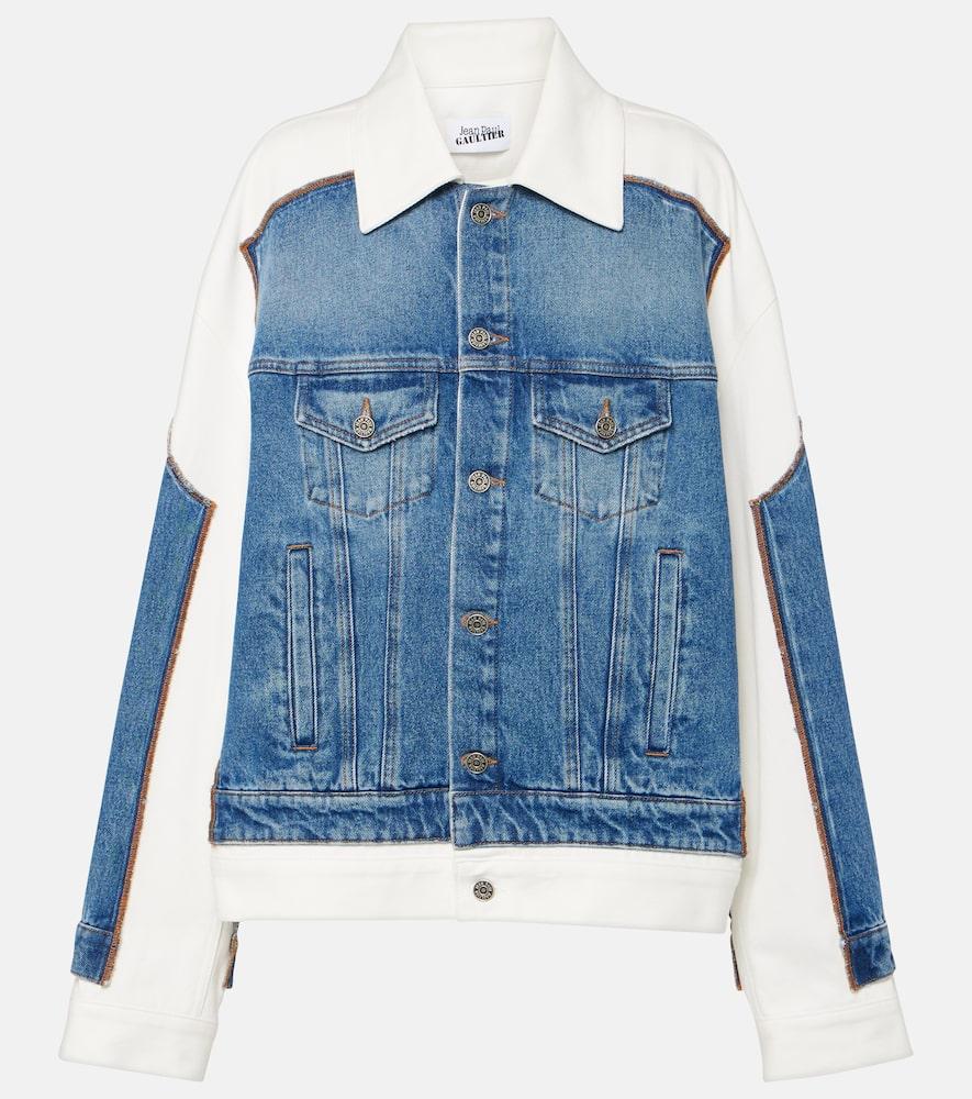 jean paul gaultier paneled denim jacket