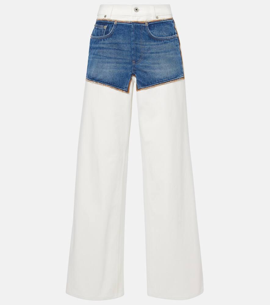 jean paul gaultier petit grand trompe l'oeil straight jeans