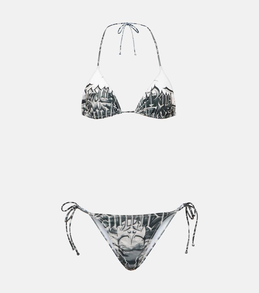 jean paul gaultier printed bikini