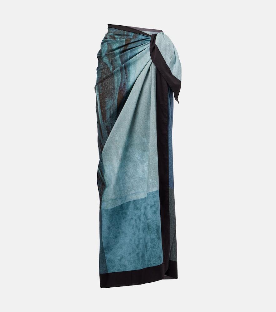 jean paul gaultier printed cotton beach cover