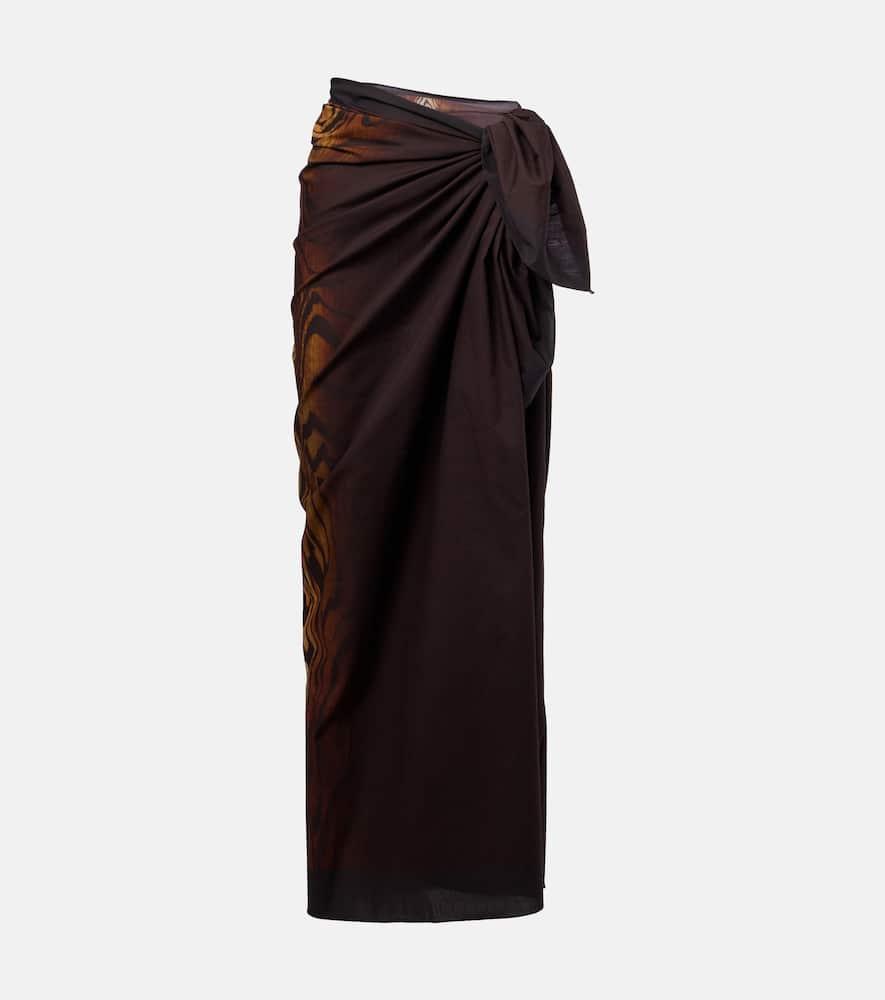 jean paul gaultier printed cotton beach cover