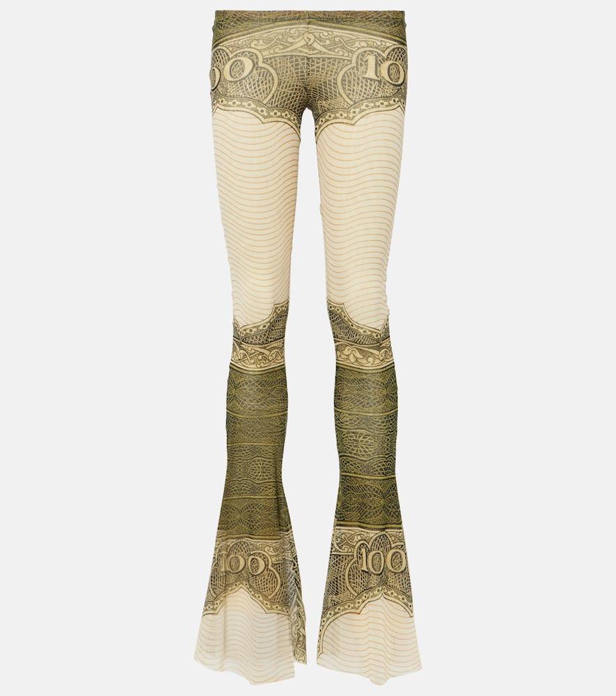 jean paul gaultier printed flared pants