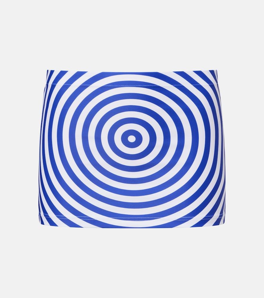 jean paul gaultier printed jersey miniskirt