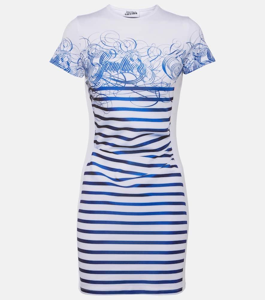 jean paul gaultier printed minidress
