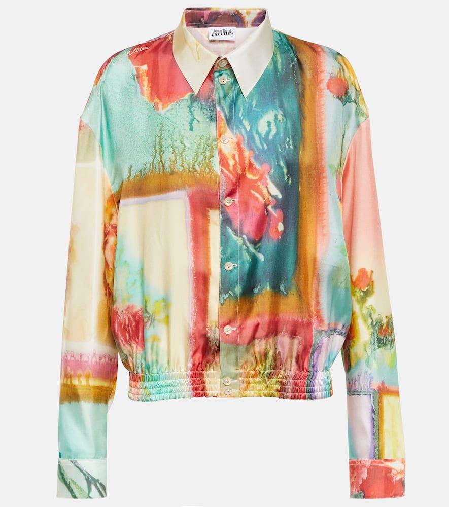 jean paul gaultier printed silk shirt