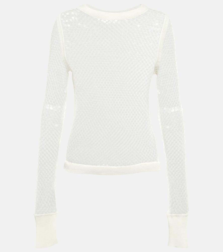 jean paul gaultier sequined net top