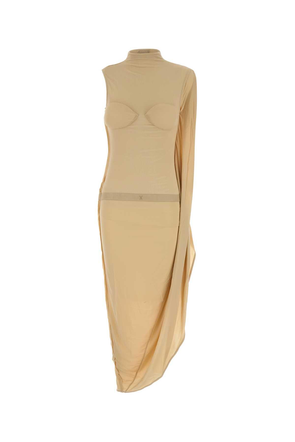 jean paul gaultier skin pink stretch viscose dress