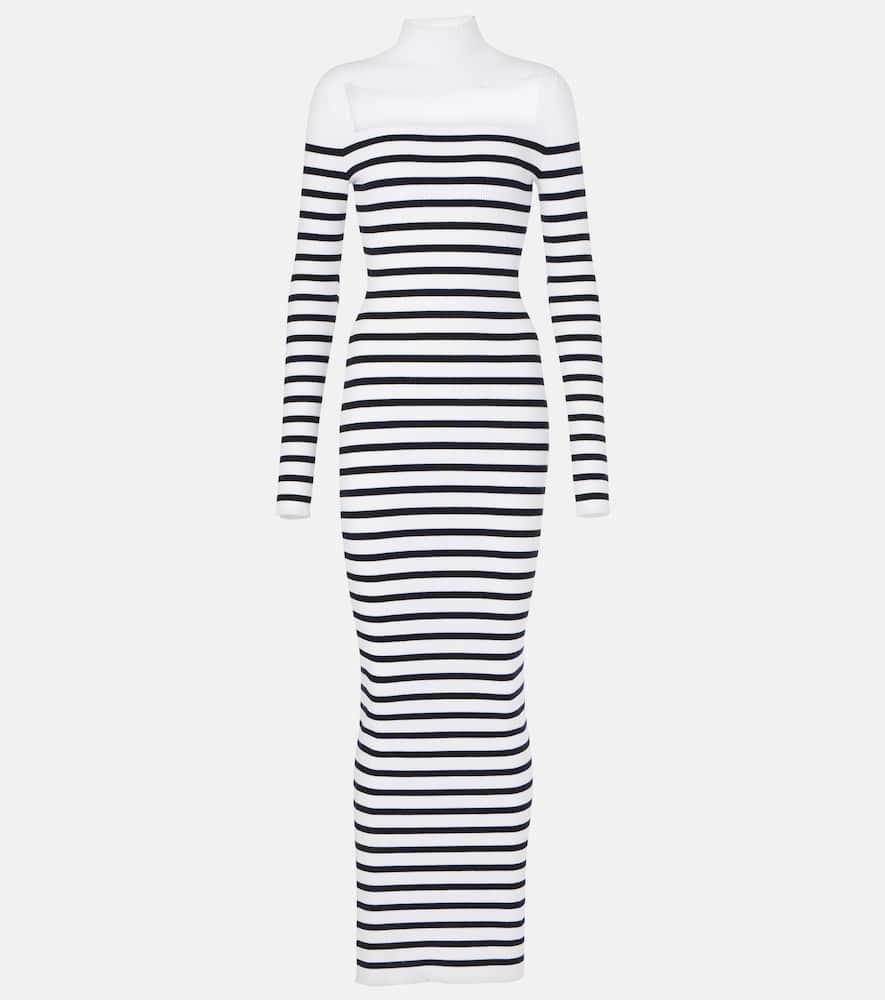 jean paul gaultier striped maxi dress