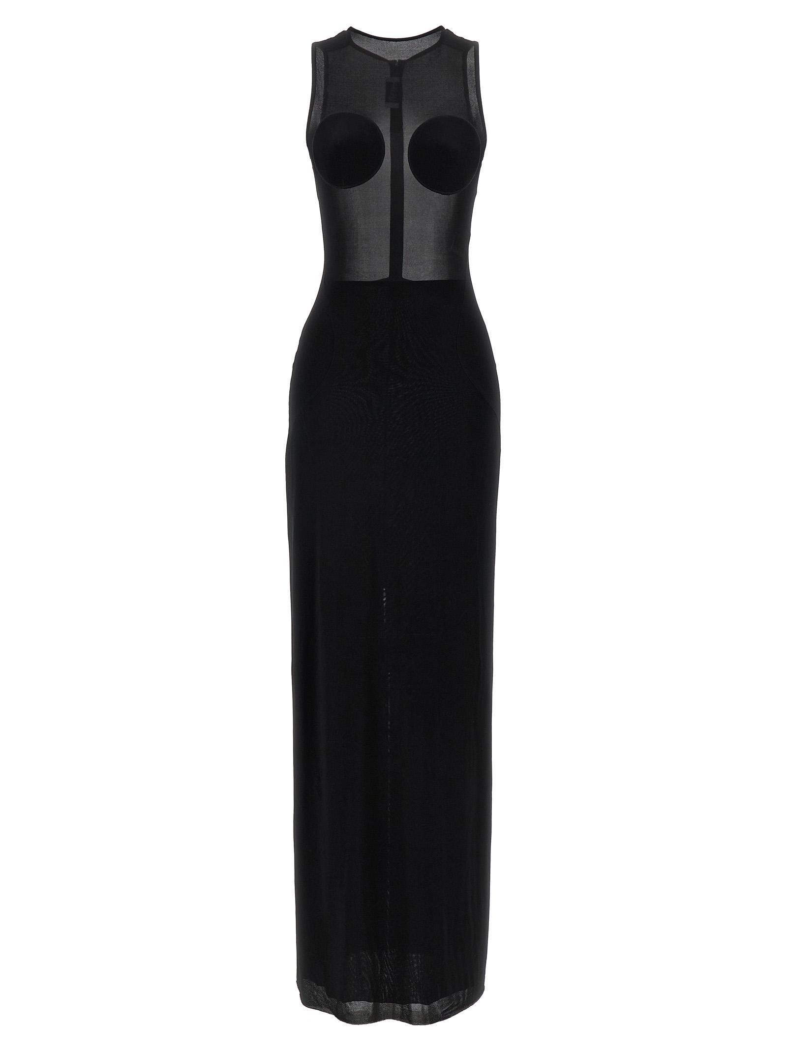 jean paul gaultier the black conical dress viscose elastane - women