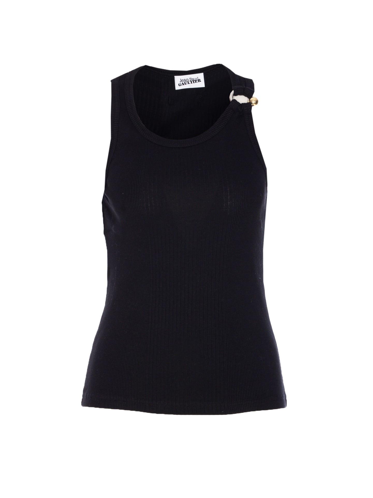 jean paul gaultier the black piercing tank top