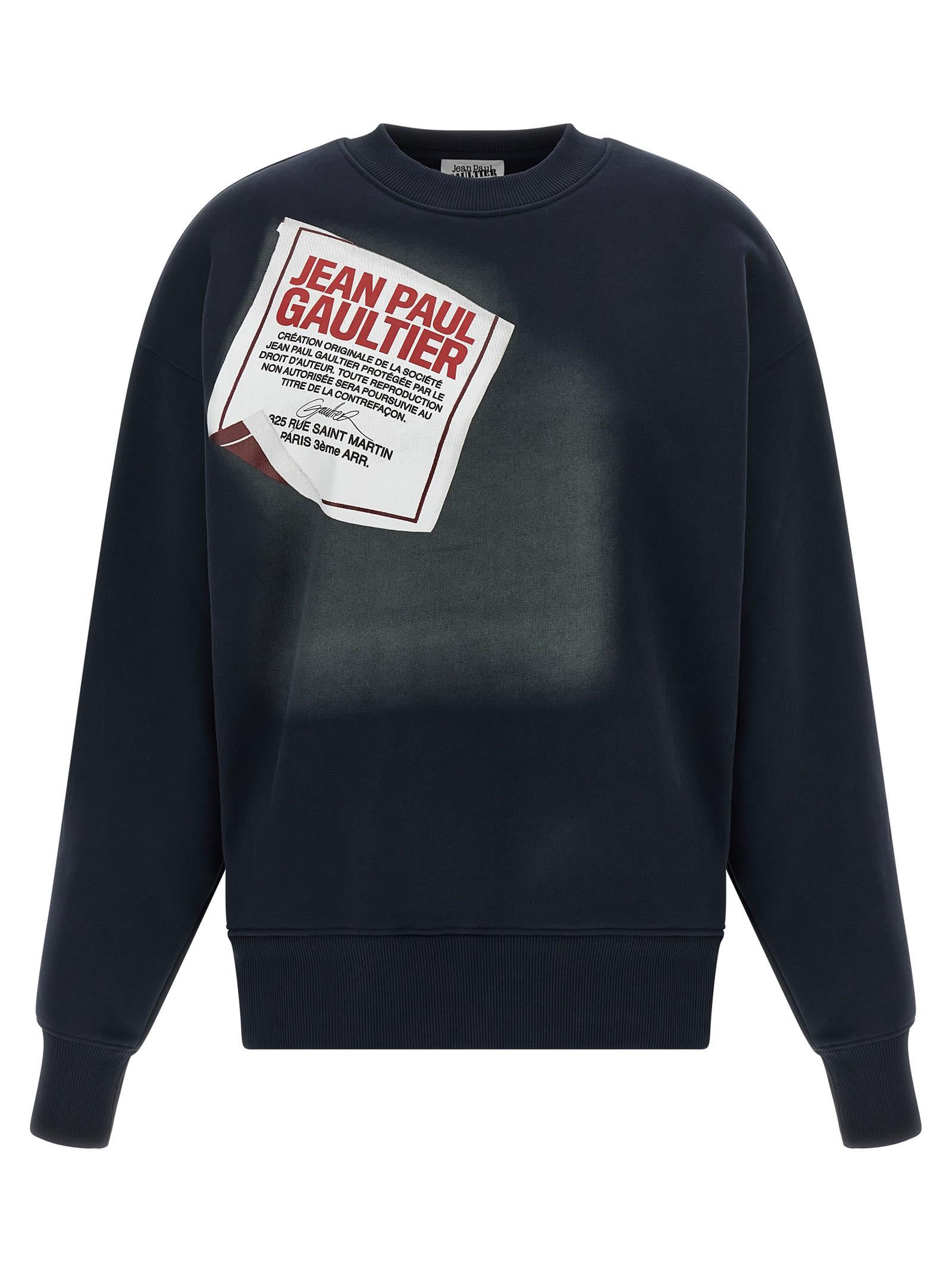 jean paul gaultier the blue gaultier label sweatshirt