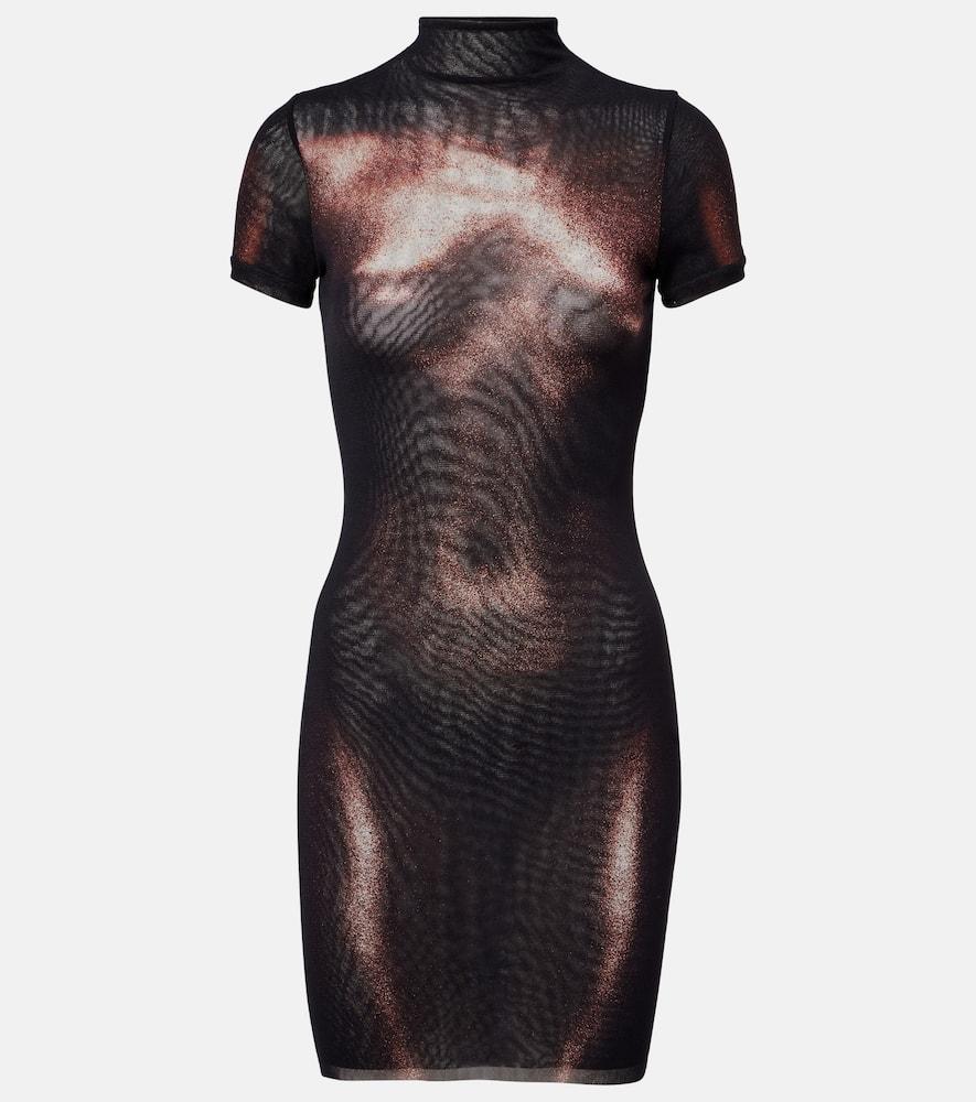 jean paul gaultier trompe l'oeil mesh minidress