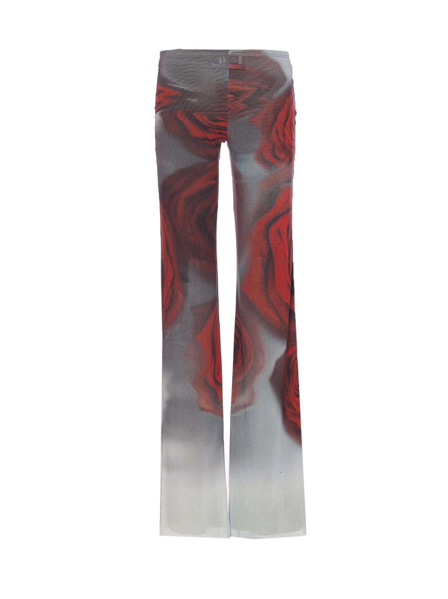 jean paul gaultier trousers red polyamide - women