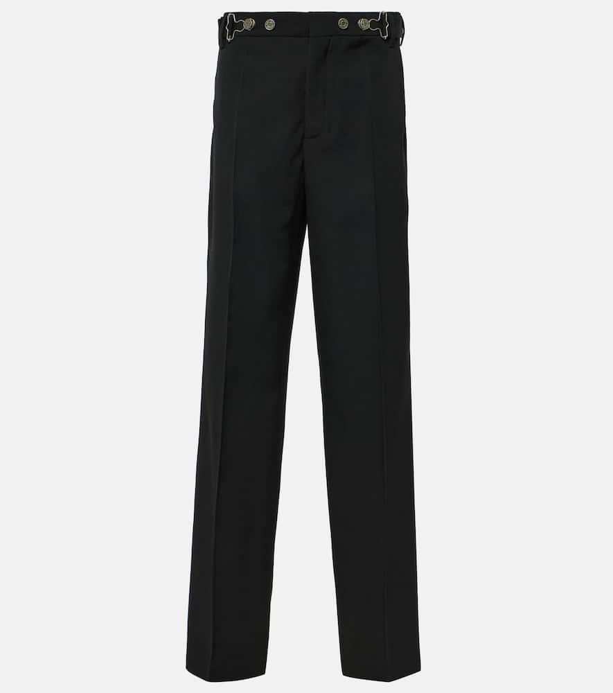 jean paul gaultier wool straight pants
