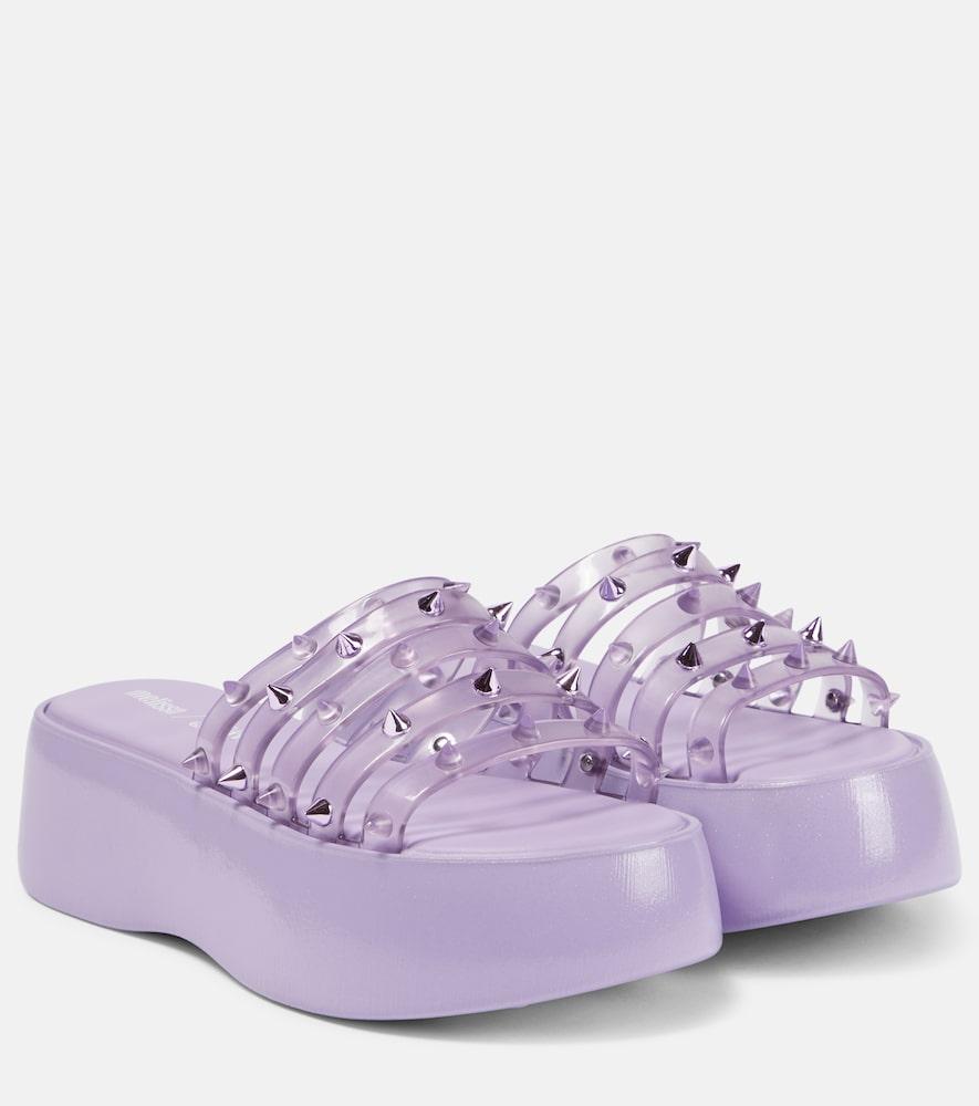 jean paul gaultier x melissa becky punk love pvc platform slides
