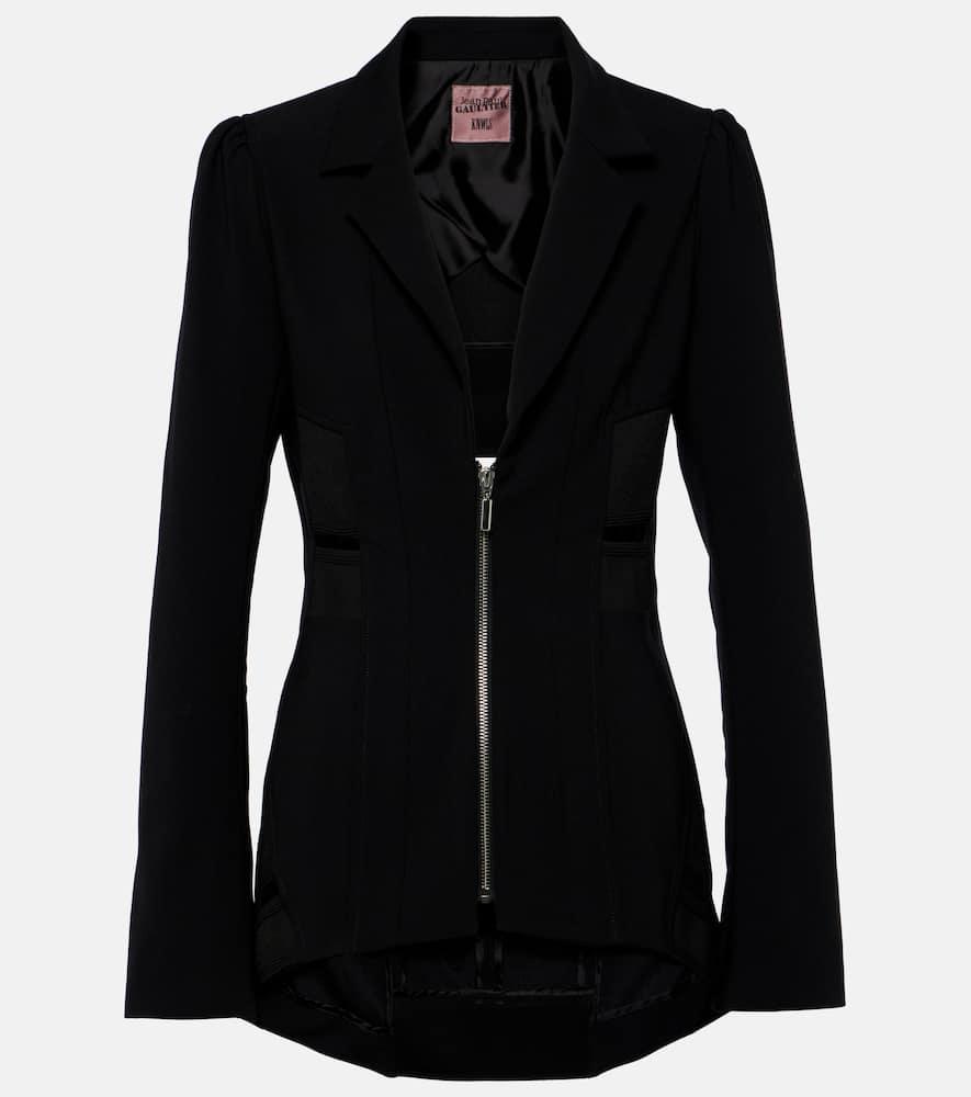 jean paul gaultier zipped blazer