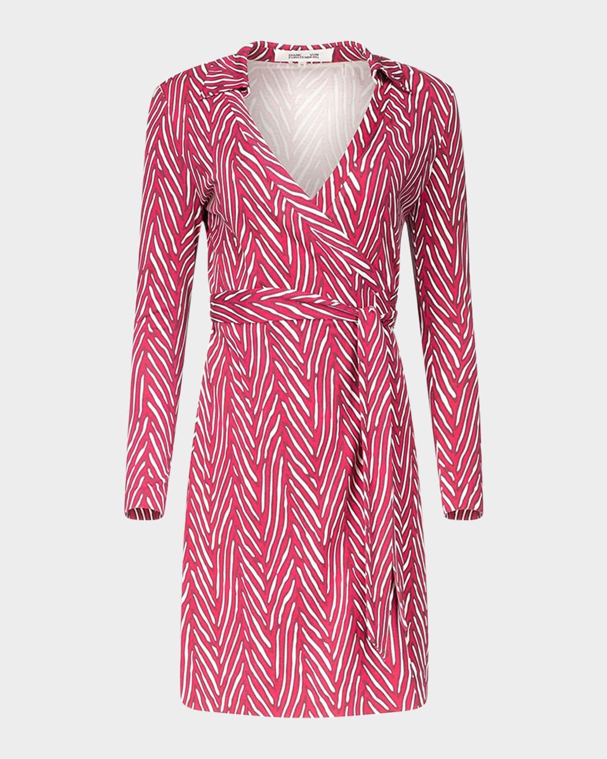jeanne herringbone silk mini wrap dress