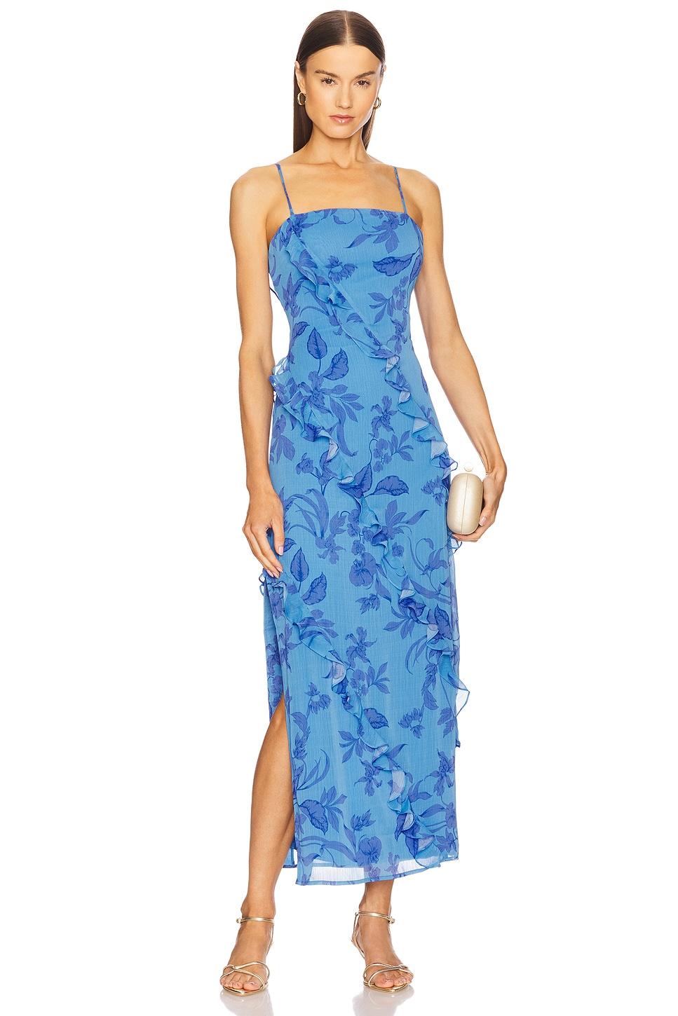 jeanne ruffle maxi dress