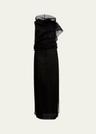jeanty long silk gauze dress