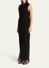jeanty long silk gauze dress
