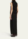 jeanty long silk gauze dress