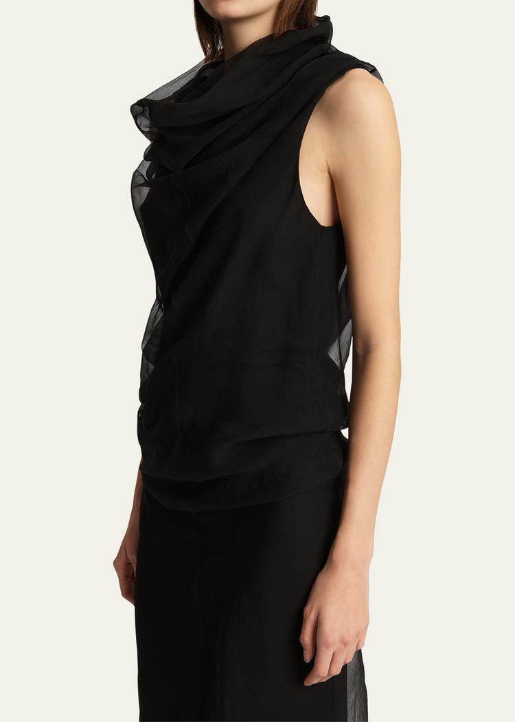 jeanty long silk gauze dress