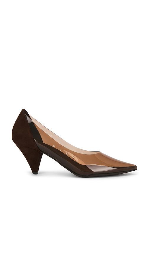 jeffrey campbell graphix pump in brown.